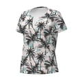 thumbnail image 2 of Naloa Hawaii Palms Print T-Shirts Short Sleeve V Neck Tees for Women Fashion Tops Trendy Lightweight Soft Casual Summer Outfits Clothes, 2 of 5