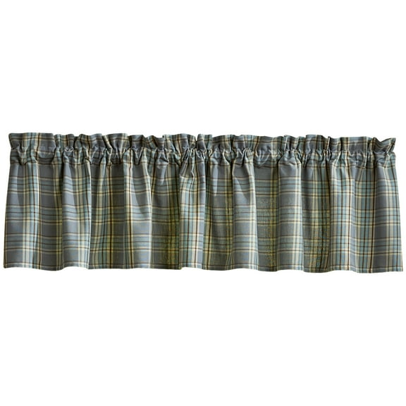 Park Designs Horizon Plaid Blue Valance 72" x 14"