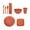 Orange💥#1084, variant on Straw Tableware Set 8-Piece | Eco-Friendly Portable Dinnerware | Includes Plates Bowls Knives Forks Spoons | Lightweight Microwavable Dishwasher Safe | Outdoor Camping Picnic Reusable Utensil Set