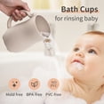 thumbnail image 2 of Baby Bath Rinse Cup Rinsing Hair Water Pourer, Baby Bath Pitcher Hair Washing Control The Flow Rinser Cup（Grayish Beige）, 2 of 7