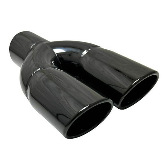 Exhaust Tip 2.50 Inlet 3.00 X 2.50 Outlet 10.00 long WD-OVAL30010-250-BC-SS Dual Oval Slant Black Chrome 304 Stainless Wesdon Exhaust Tip