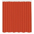 thumbnail image 3 of Ambesonne Modern Shower Curtain, Hand Made Old Knitting, 69"Wx84"L, Scarlet Black and Red, 3 of 3