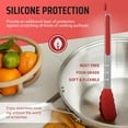thumbnail image 7 of Kaluns Silicone Tongs Utensils for Cooking with Spatula - 4 Pcs Kitchen Tongs & Tong Set, Heat Resistant Non-Slip Serving Utensils - Red, 7 of 7
