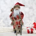 thumbnail image 3 of 12inch Xmas Santa Figurines Plush Doll, Attractive Durable Desktop Ornament, 3 of 9