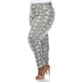 thumbnail image 4 of White Mark Women's Pluse Size Faux Suede Snake Print Pants, 4 of 5