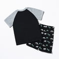 thumbnail image 6 of NOLDARES Toddler Boy Summer Clothes 2 Piece Outfit Cartoon Short Sleeve T-Shirt Casual Shorts Blazer,7-8 Y, 6 of 9