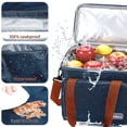 thumbnail image 7 of Insulated Lunch Bag & Lunch Box for Men - Double Deck Reusable Lunch Bag for Women Tote Cooler Bag Leakproof Soft Expandable - Large Lunchbox for Work/Adult/Picnic/Outdoor (Blue-15L), 7 of 7