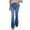Blue, variant on Sngxgn Women's Casual Mid Waist Cargo Jeans Stretch Wide Leg Denim Pants with Pockets(Blue,XL)