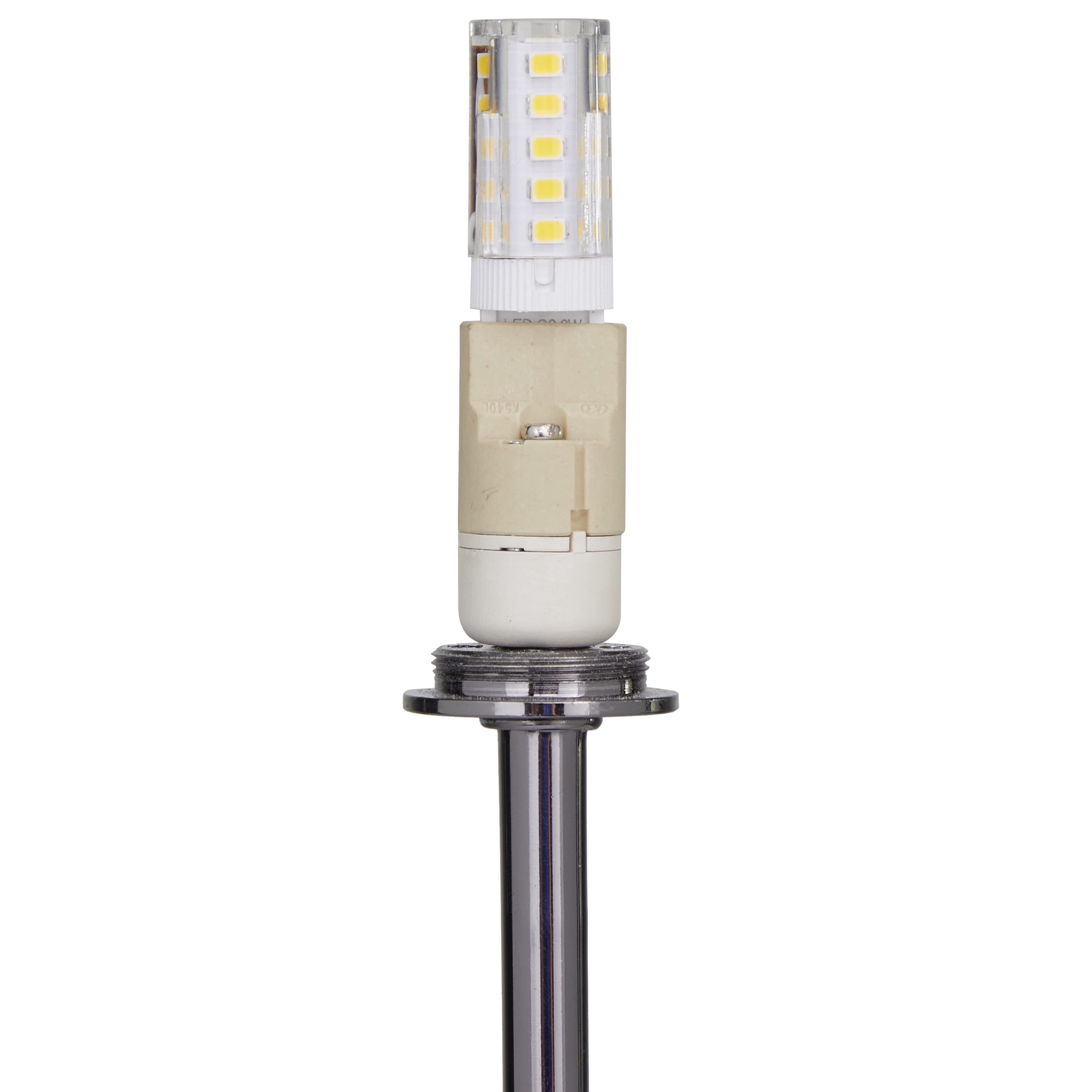 DecMode 31" 2 Light Orb Silver Table Lamp with White Glass Shade