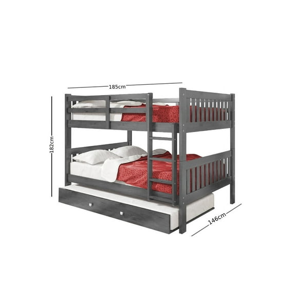 Litera TUNDLE REMATESMXMUEBLES Madera de Pino Gris