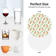 thumbnail image 6 of Pofeuu Vegan Fruit Carrot Print Coasters for Drinks, 4Pack PU Leather Coasters, Bar Drink Coasters for Tabletop Protection, Furniture from Damage-Round Shape, 6 of 6