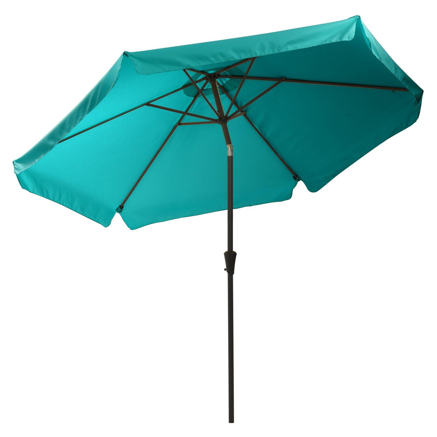 Parasol de jardin rond inclinable CorLiving de 3 m avec rabats latéraux et cadre en acier