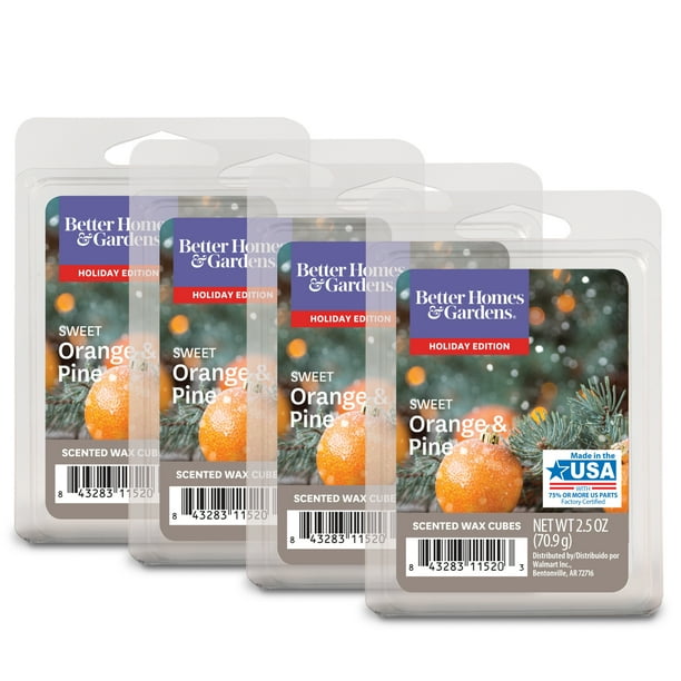Sweet Orange & Pine Scented Wax Melts, Better Homes & Gardens, 2.5 oz