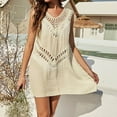 thumbnail image 2 of IROINNID Short Dress For Women Solid Color Fashion Casual Hollowed Out Beach Dress Sleeveless V-Neck Sundress, 2 of 7