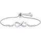 thumbnail image 1 of Pulsera de mujer, pulsera de corazón infinito con circonita cúbica, pulsera ajustable para regalos de cumpleaños, joyería de regalo para el día de la madre, 1 of 4