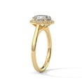 thumbnail image 2 of One carat 2.14 Carat - Oval Cut - Moissanite Ring - Solitaire Engagement Ring in 18K Yellow Gold Plating over Silver Size 6, 2 of 2