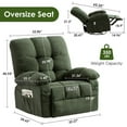 thumbnail image 3 of Massage Chairs Massage Swivel Recliner Chair with Vibration Massage and Lumbar Heating for Adults,350LBS Oversized Rocker Recliner Single Sofa with Side Pocket and USB Charge Port for Living Room,Liv, 3 of 23