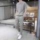 thumbnail image 3 of Chándal Gimnasio Camiseta Hombre Caqui Trajes Deportivos Alfabeto Top Ropa Deportiva Ropa Hombre Novedades Pantalones Conjuntos Conjunto 2 Piezas A Juego Xl, 3 of 5