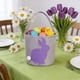 thumbnail image 5 of Bolsa de Cesta de Pascua con patrón de conejito y huevo - Bolsa de regalo de tela multicolor 24x23cm para caramelos y regalos, 5 of 6
