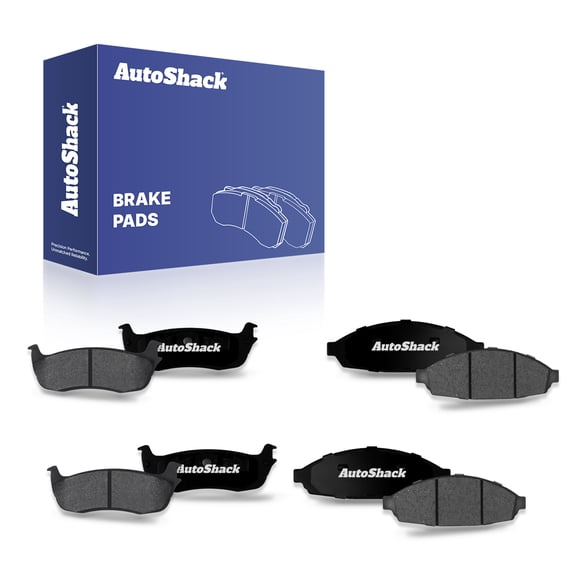AutoShack Front & Rear Premium Ceramic Brake Pad Set for Lincoln, Town Car 2003-2011, RWD V8 4.6L