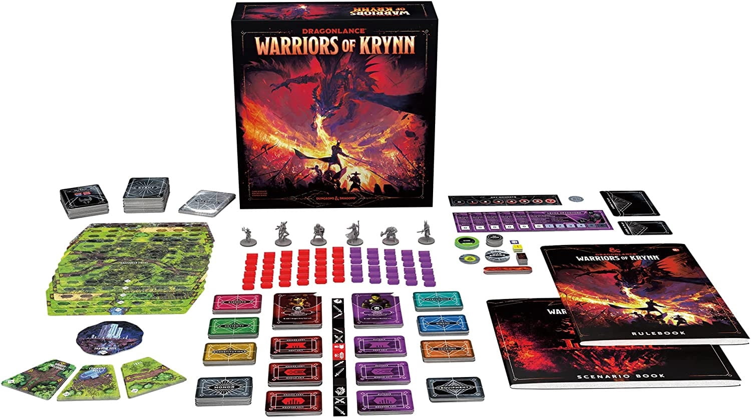 Dragonlance: Warriors of Krynn (Dungeons & Dragons Cooperative Board Game for 3-5 Players)
