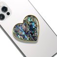 thumbnail image 3 of LAICAIW Authentic Natural Sea Shell Mother of Pearl Expandible Collapsible Mobile Phone Grip Stand Holder for Smartphone Tablet Cell Phone Accessory (Black Fresh Water), 3 of 7