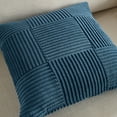thumbnail image 2 of Fancy Homi Set of 2 Dusty Blue Boho Decorative Throw Pillow Covers 16x16 inch for Living Room Bedroom Couch Bed Sofa, Modern Farmhouse Home Decor, Soft Striped Plaid Corduroy Accent Cushion Case, 2 of 5