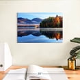 thumbnail image 3 of Elephant Stock Lake Vermont Reflection Wall Art - Horizontal Canvas Wall Art - Living Room Wall Decor - Nature Canvas - Blue And Orange Decor - 12" x 8", 3 of 8