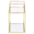 thumbnail image 2 of ACME Uchenna Rectangular End Table in Clear and Gold, 2 of 5