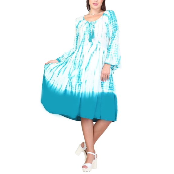 Women's Summer Print Casual Dress, Sun Dress, Tie-Dye Prints Casual or Office