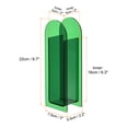 thumbnail image 2 of Uxcell Acrylic Flower Vase, Arch Acrylic Floral Vase Clear Geometric Plastic Decorative Vase Dark Green, 2 of 5
