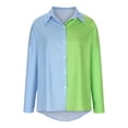 thumbnail image 4 of Camisas Para Mujer, Camisetas de Gran Tamaño, Manga Larga, Cuello Vuelto A La Moda, Camiseta Informal A Juego de Colores, Camisetas Odeerbi ODB134369, 4 of 8