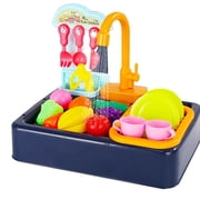 Kids Kitchen Playset Creative Electric Dishwasher Pretend Play Toy Kitchen Toy