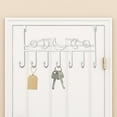 thumbnail image 5 of Hauiodp Over The Door Hook, Towel Rack & Coat Rack Hanger, Heavy-Duty 7 Hooks Organizer Rack, Multiple Uses Over Door Coat Rack Apply to Clothes, Bags, Bathroom, Bedroom, Kitchen, 5 of 6