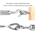 thumbnail image 3 of Tensor de cable con gancho M5 (gancho y argolla), tensor de alambre de acero/tensor de cable INOX en acero inoxidable 304 para tendedero, cable de acero, cuerda de acero - 10 piezas, 3 of 5