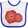 thumbnail image 3 of Inktastic Red Poppy Flowers Boys or Girls Baby Bib, 3 of 4