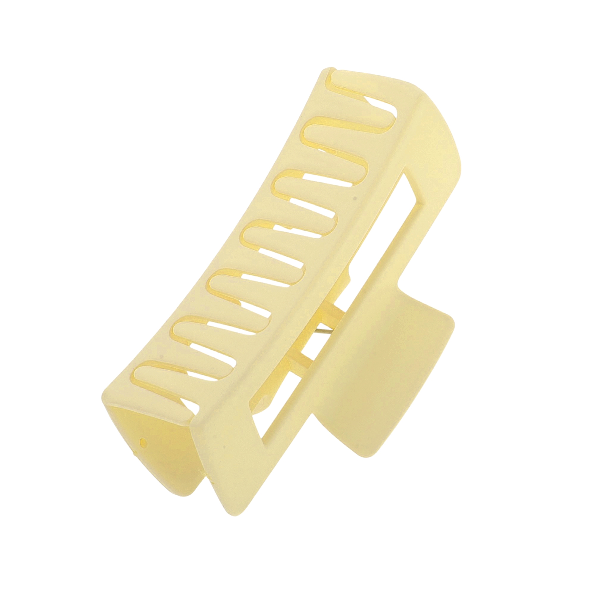 Unique Bargains Rectangle Hair Clips for Home Use 1 Pc Yellow