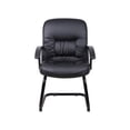 thumbnail image 4 of Boss Office Products Black Mid Back Guest Reception Waiting Room Chair with Cantilever Base, 4 of 7