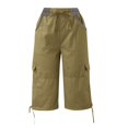 thumbnail image 5 of Yellow Women's Shorts, Summer Women Multi Pocket Trousers Outdoor Casual Sports Cropped Pants Overalls Thin Loose Cargo Shorts,Women's Shorts XXL, 5 of 6