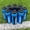 Blue, variant on FORZA Water Bottles + Carrier Set [8x Bottles] | Hygiene [1L] or Sports Bottle [750ml] with Stackable Carrier for Soccer Rugby Training Gym & Teams