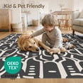 thumbnail image 4 of ODIKA 6'x9' Ivory Geometric Handwoven Design Washable Area Rug Contemporary Abstract Pattern for Interiors Non-Slip, Easy Care, for Family Room, Living Mater Bedroom, 4 of 7