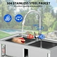 thumbnail image 3 of Garvee 33" Stainless Steel Utility Sink w/Faucet,Double Bowl Portable Sink with Hot & Cold Hoses for Laundry Room Bathroom Farmhouse, 3 of 8