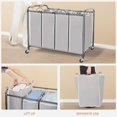 thumbnail image 4 of Clasificador de ropa STORAGE MANIAC, 4 secciones, 181 L, con ruedas, color gris, 4 of 8