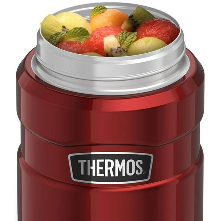 Thermos Stainless King Vacuum-insulated Food Jar, 24 oz, Cranberry Red 