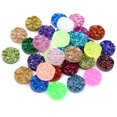 thumbnail image 2 of Nuevos cabujones de resina con parte posterior plana de estilo mineral natural Druzy de 8 mm, 10 mm, 12 mm, 40 piezas para pulseras, pendientes, accesorios para hacer joyas DIY, 2 of 5