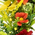 thumbnail image 5 of Northlight Decorative Polyester Floral Spring Garden Style Poppy and Eucalyptus Artificial Wreath, Green, 5 of 7