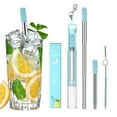 thumbnail image 5 of Yucurem 304 Stainless Steel Folding Straw Food-grade Drinking Straws for Home Camping Kitchen Utensils (A), 5 of 9