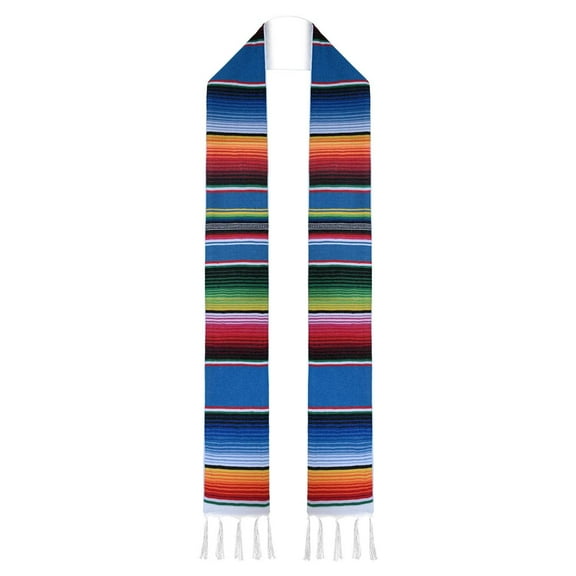 Endea Graduation Blue Mexican Hispanic Serape Graduation Stole