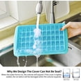 thumbnail image 4 of Ice Cube Tray with Lid and Bin for Freezer, Easy Release 55 Nugget Ice Tray with Cover, Storage Container, Scoop. Perfect Small Ice Cube Maker Tray & Mold. Flexable Durable Plastic, BPA Free, 4 of 5