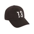 thumbnail image 3 of Daxton 3D Vintage Custom Number Low Profile Adjustable Baseball Dad Hat Cap, Brown White, 13, 3 of 3